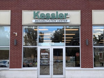 Outside front of building