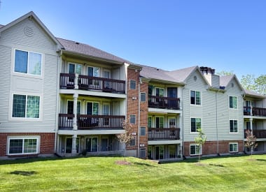 Exterior view of the building at The Vinings Apartments, Cincinnati, OH