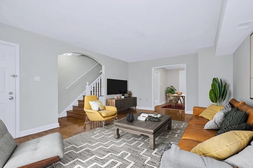 Modern Living Room at Falkland Chase Apartments in Silver Spring, MD