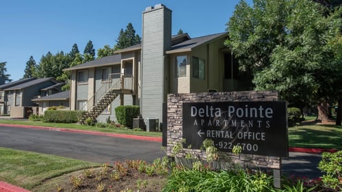 Property exterior at Delta Pointe Apartments in Sacramento, CA 95833