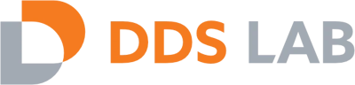 DDS Lab logo orange and gray