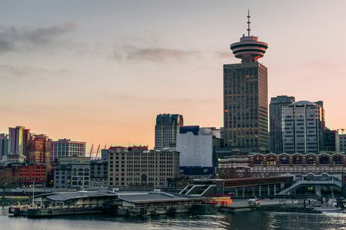 Vancouver skyline at golden hour, representing the vision and growth of the Pacific Northwest business community