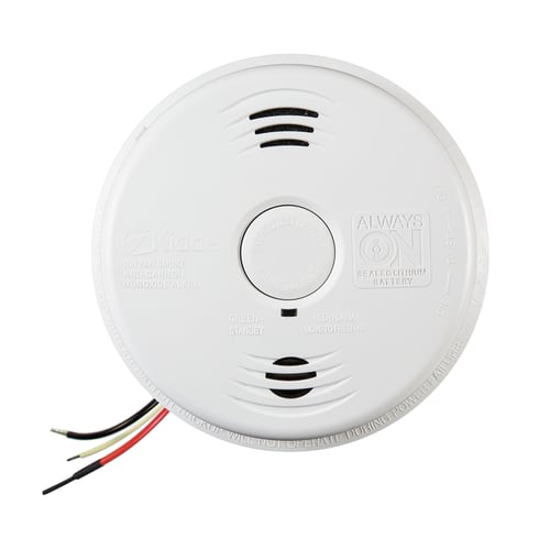 Image de face: Avertisseur de fumée sans risque – 10 ans –120 V CA avec pile de secours sans entretien d’une durée de 10 ans