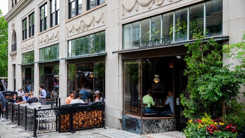 Exterior entry to Caffé at Luminosa.