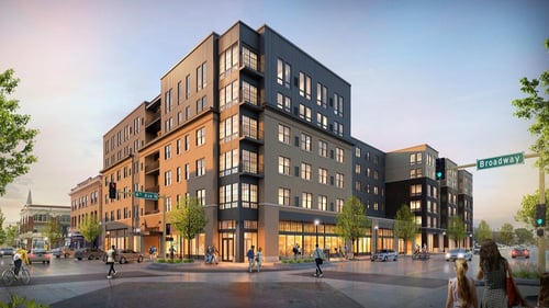 Apartment Exterior at Mercantile on Broadway, Fargo, ND 58102