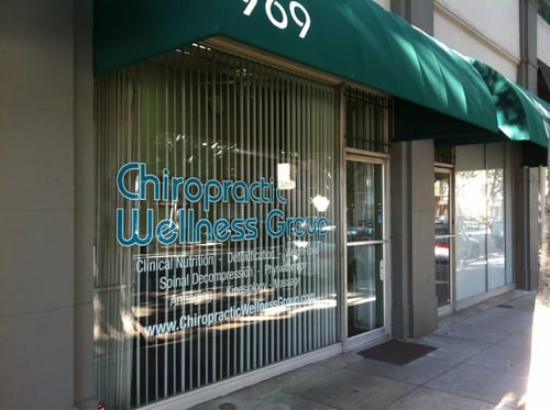 Chiropractic Wellness Group front door to clinic.
