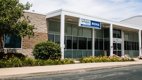 Exterior of single story medical office building in Springfield, Illinois