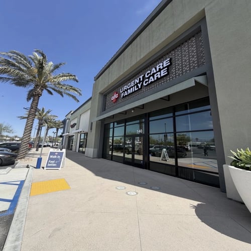 AFC Urgent Care Chino clinic exterior providing walk-in urgent care services in Chino, CA