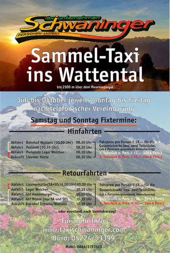 Schwaninger Taxi in Wattens