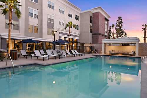 Resort-Style Pool at The Huntington Luxury Apartments in Duarte, CA