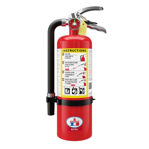Image de face: Extincteur Badger Extra 2,3 kg (5 lb), cote ULC 3-A:40-B:C