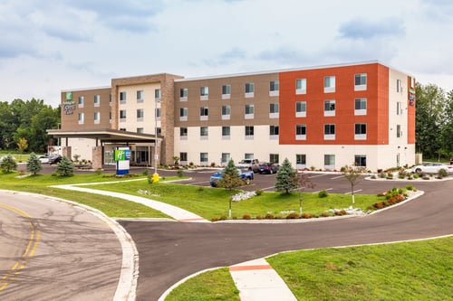Holiday Inn Express & Suites located off exit 92 I80/I90 toll road
