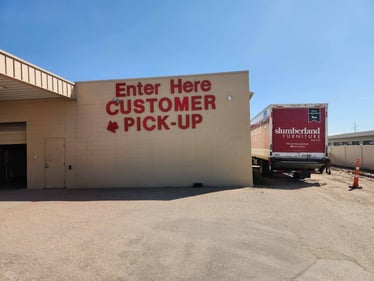 Grand Island Slumberland Furniture customer pickup