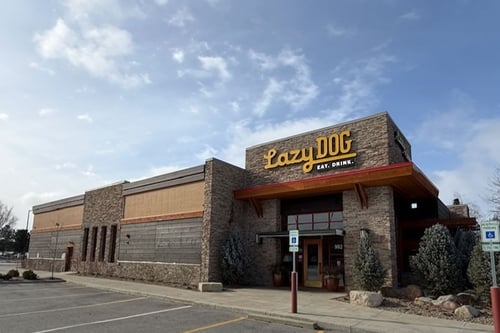 Front entrance of Lazy Dog Northbrook exterior