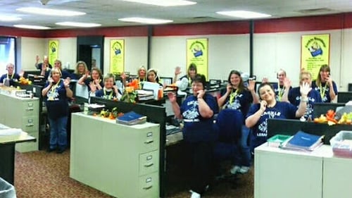 employees in the office