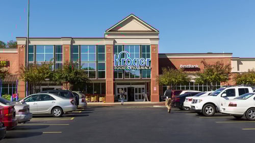 Kroger parking lot on a clear day
