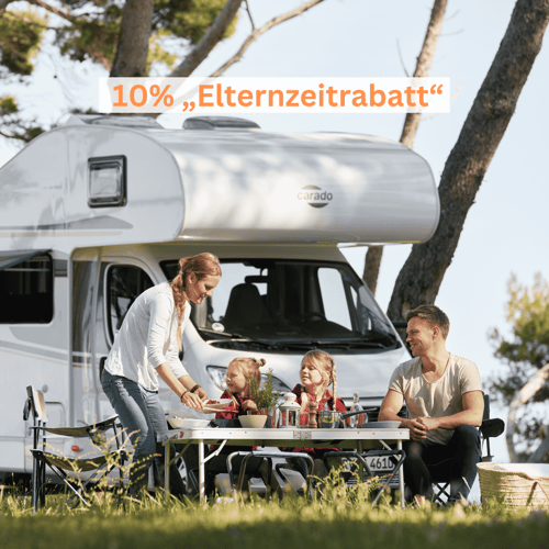 Wohnmobil und Wohnwagen mieten in Thüringen - 10% „Elternzeitrabatt“ für alle Reisen länger als 21 Nächte! Bei Eidner & Stangl aus Bad Langensalza