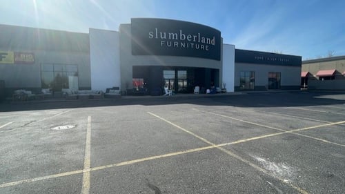 Willmar Slumberland Furniture parking lot