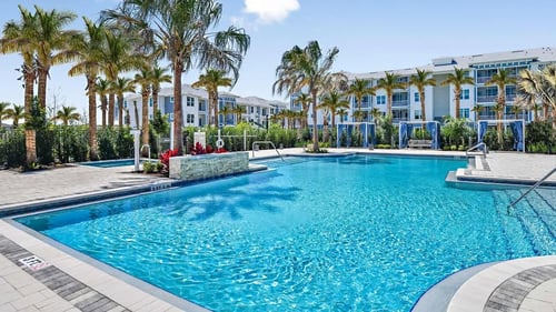 Resort-Style Pool at The Gallery at Trinity Luxury Apartments