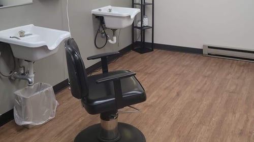 interior photo of the salon at Duroy Terrace complex