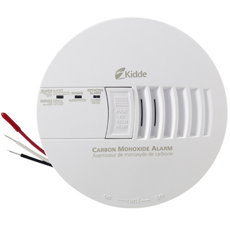 Image de face: Avertisseur de monoxyde de carbone à 120 V CA avec pile de secours de 9 V