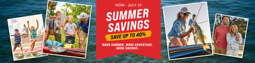 Save up to 40% at the Bass Pro Shops Summer Sale!