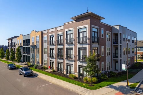 Exterior view at Grandview Flats and Townhomes in Granger, IN 46530