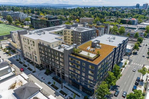 Building Aerial View at Cedar Crossing Apartments in Seattle, WA 98115