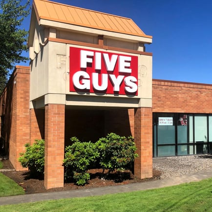 Five Guys at 15129 SE McLoughlin Blvd. in Milwaukie OR.