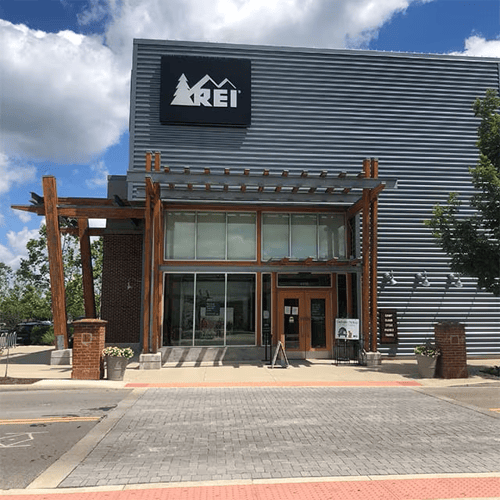 The front of the REI store in Columbus, Ohio