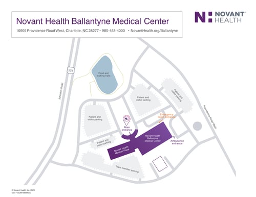 Campus map for Ballantyne Medical Center