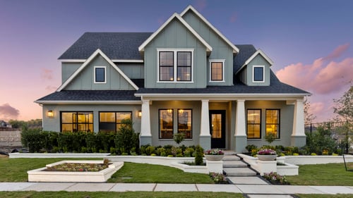 Exterior of the Southgate Homes model home at The Reserve at Watters in Allen, TX.