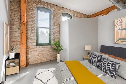 Bedroom at FreightYard Townhomes and Flats