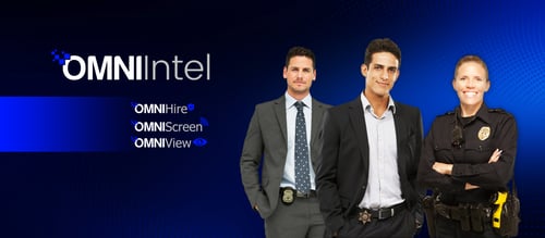 OMNI Intel product suite banner with OMNIHire, OMNIScreen, and OMNIView.