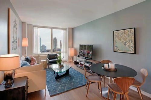 Living Room at The Maximilian in Long Island City, NY, 11101
