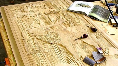 carved door