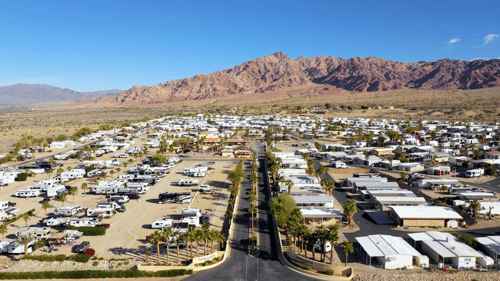 aerial view of resort