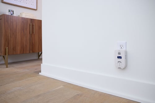 Carbon Monoxide Detector on the wall.