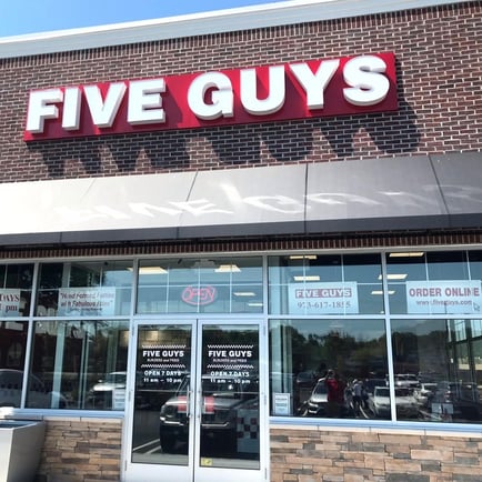 Five Guys at 461 Rt. 10 East in Roxbury NJ.