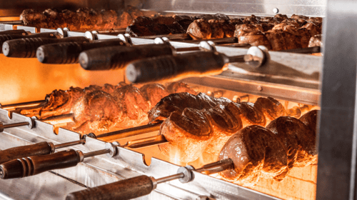 All of our meats are cooked the gaucho way - over an open flame with natural wood charcoal.
