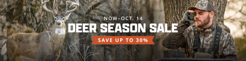 Save up to 30% at the Bass Pro Shops Deer Season Sale!