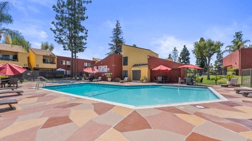 The swimming pool at our apartments at Brookhollow Apartments, West Covina , California