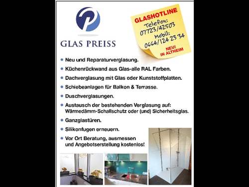 Gerhard Preiss Glaserei in Altheim