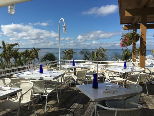 Outdoor seating, all with great water views