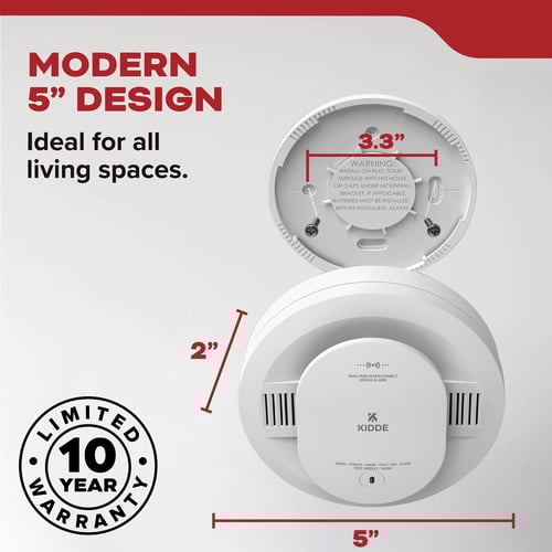 Modern 5" design - ideal for all living spaces.
