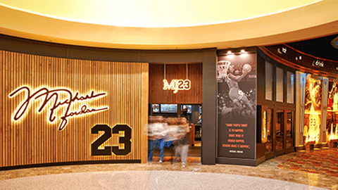 Exterior of MJ23 Sports Bar & Grill at Mohegan Sun,