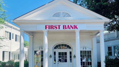 First Bank Pinehurst Village branch exterior.