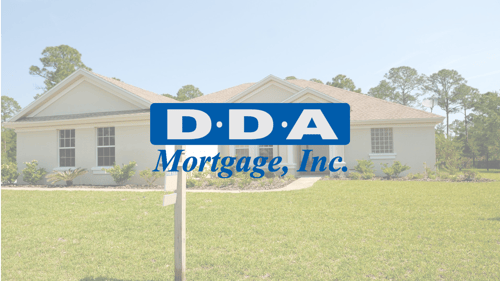 The banner photo for DDA Mortage displaying the DDA logo over a Florida home.