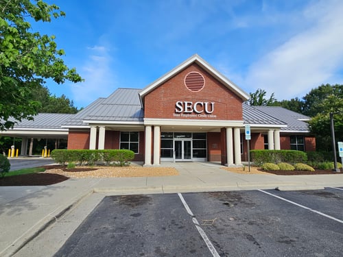 Outside view of the State Employees' Credit Union Plymouth branch
