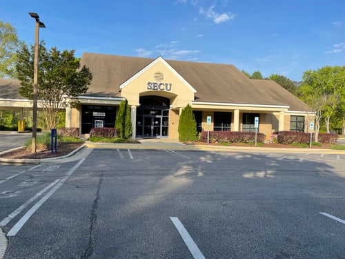 Outside view of the State Employees' Credit Union Knightdale branch